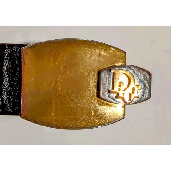 Vintage Petite Christian Dior Logo Gold tone 3\